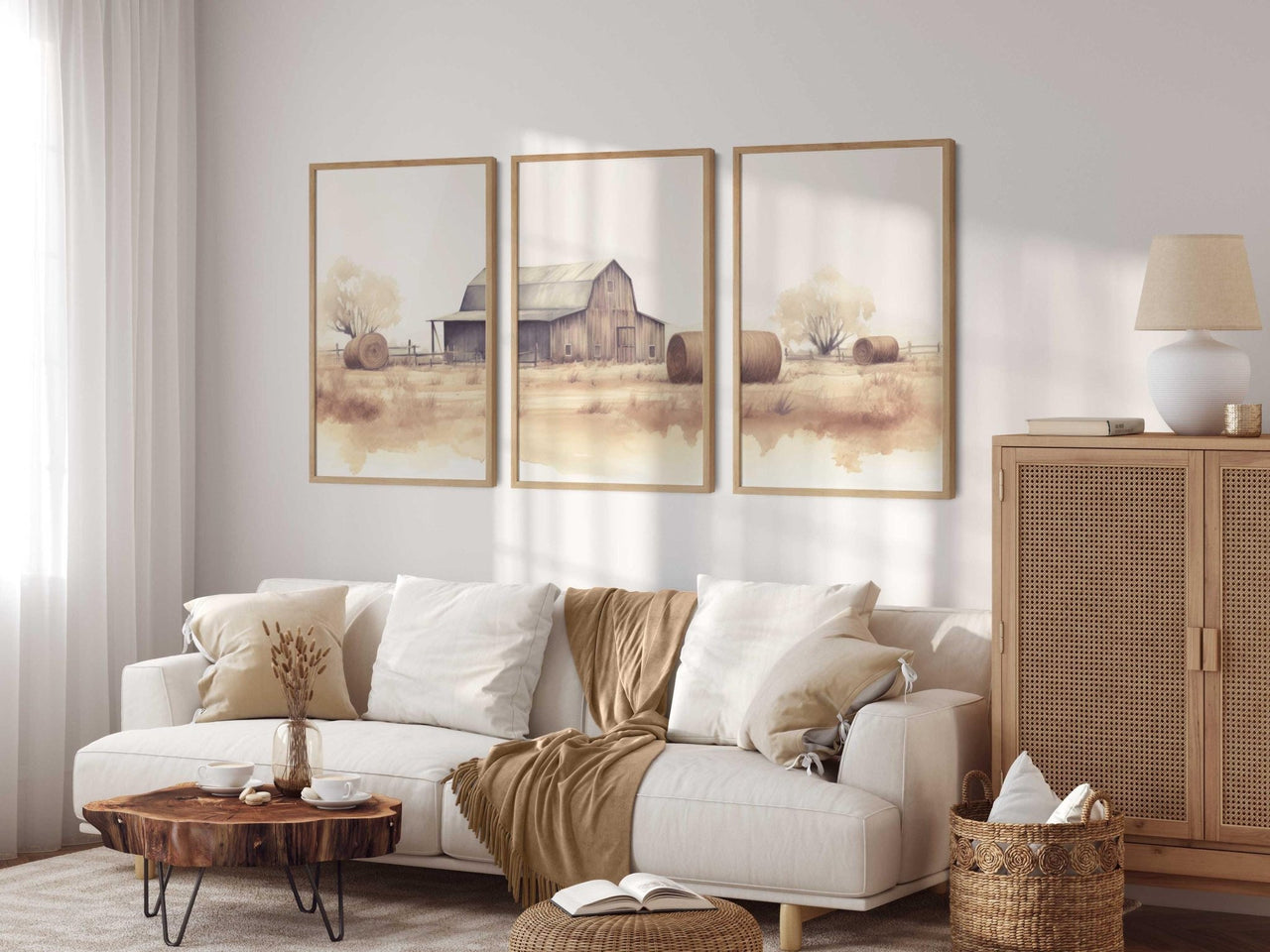 Barn Print – Country Nursery Wall Art for Kids Room • Set of 3