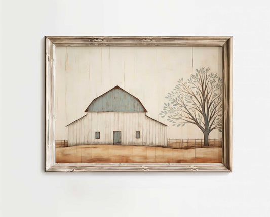 Barn Wall Art, Farmhouse Decor, Vintage Countryside Print - WildfieldPrints