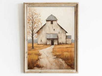 Barn Wall Decor, Rustic Farmhouse Art, Vintage Countryside Print - WildfieldPrints
