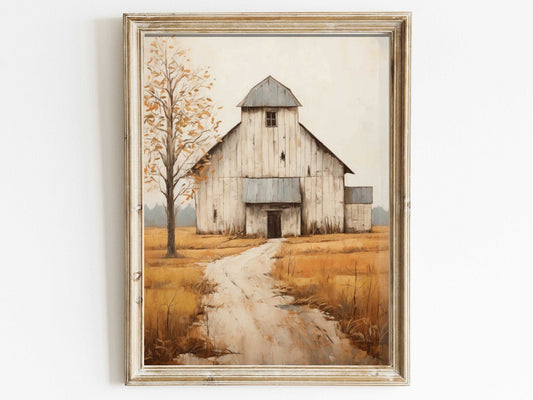 Barn Wall Decor, Rustic Farmhouse Art, Vintage Countryside Print - WildfieldPrints