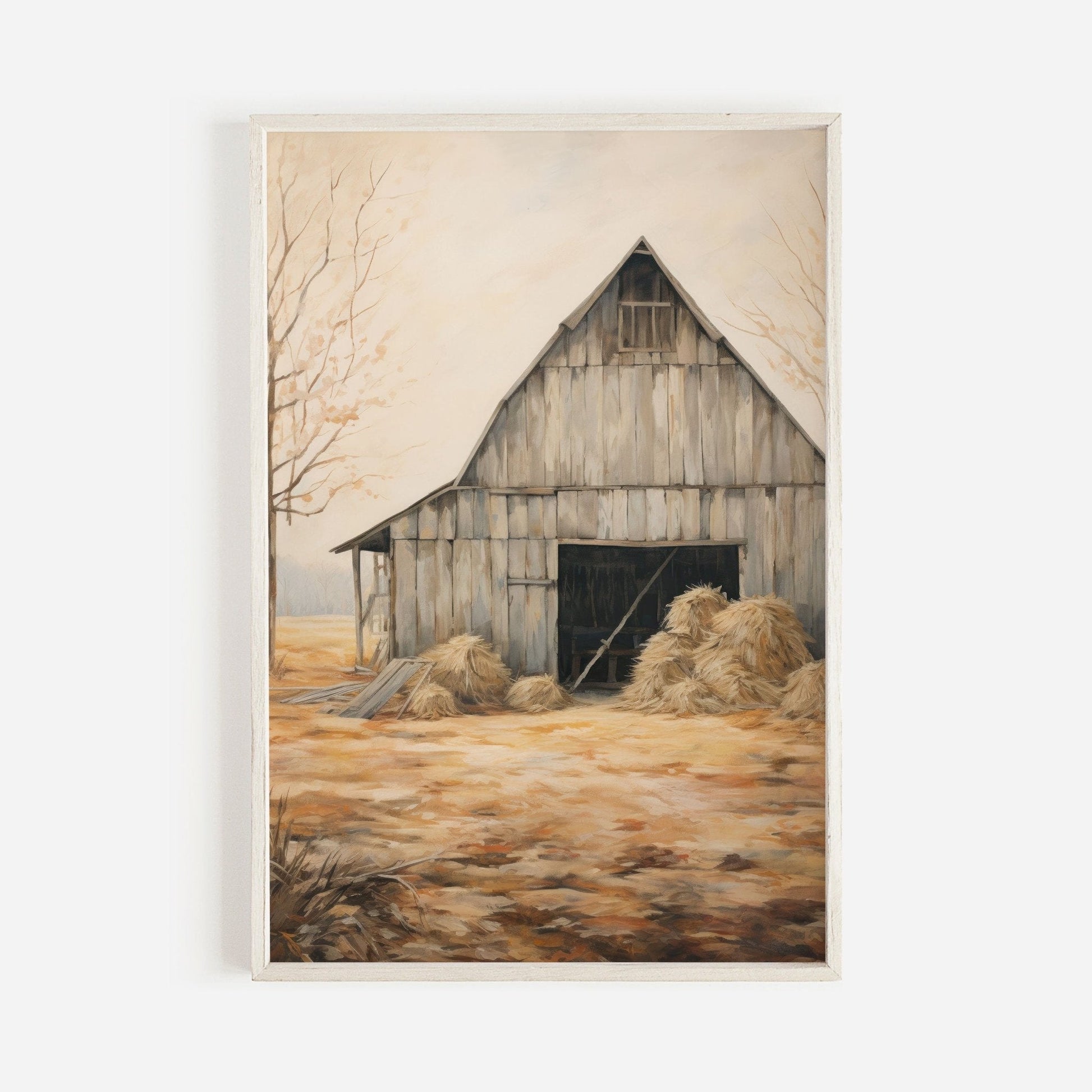 Barn Wall Decor, Rustic Farmhouse Art, Vintage Countryside Print - WildfieldPrints