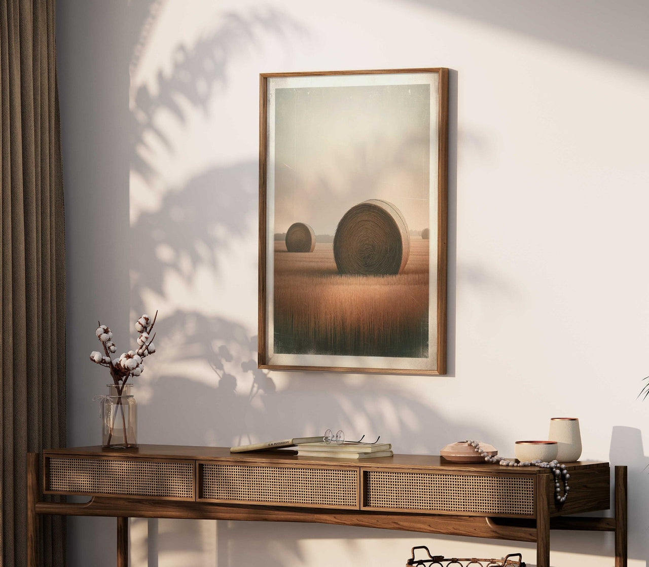 Hay Bales Wall Art – Farmhouse Kitchen Print