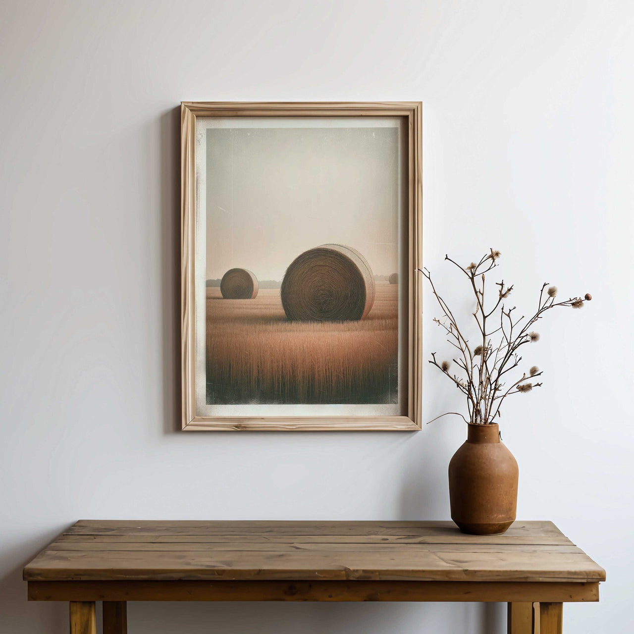 Hay Bales Wall Art – Farmhouse Kitchen Print