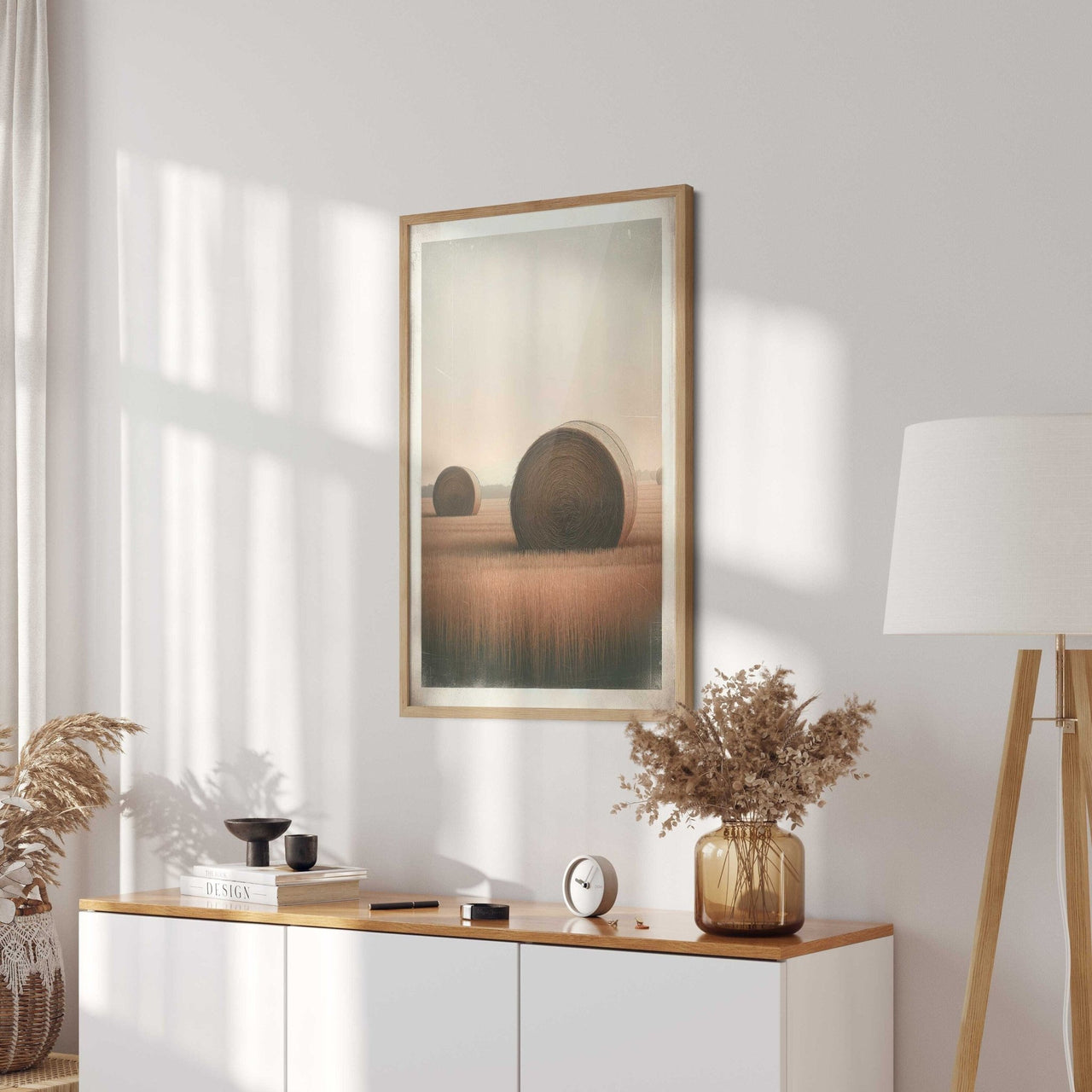 Hay Bales Wall Art – Farmhouse Kitchen Print