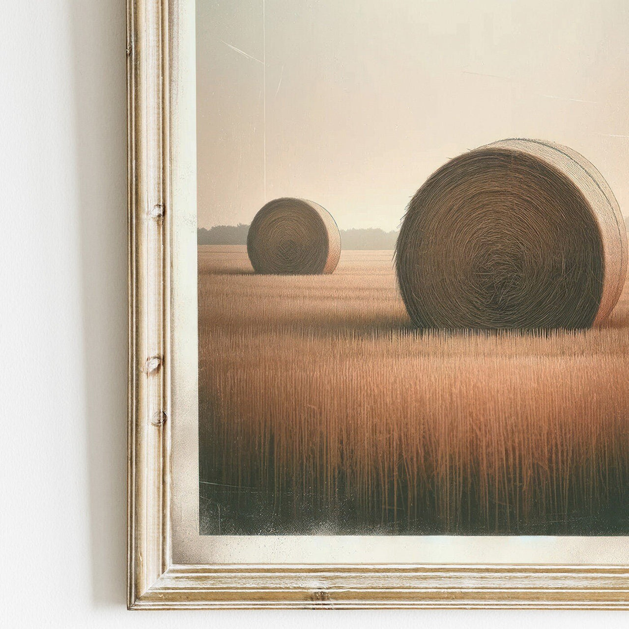 Hay Bales Wall Art – Farmhouse Kitchen Print
