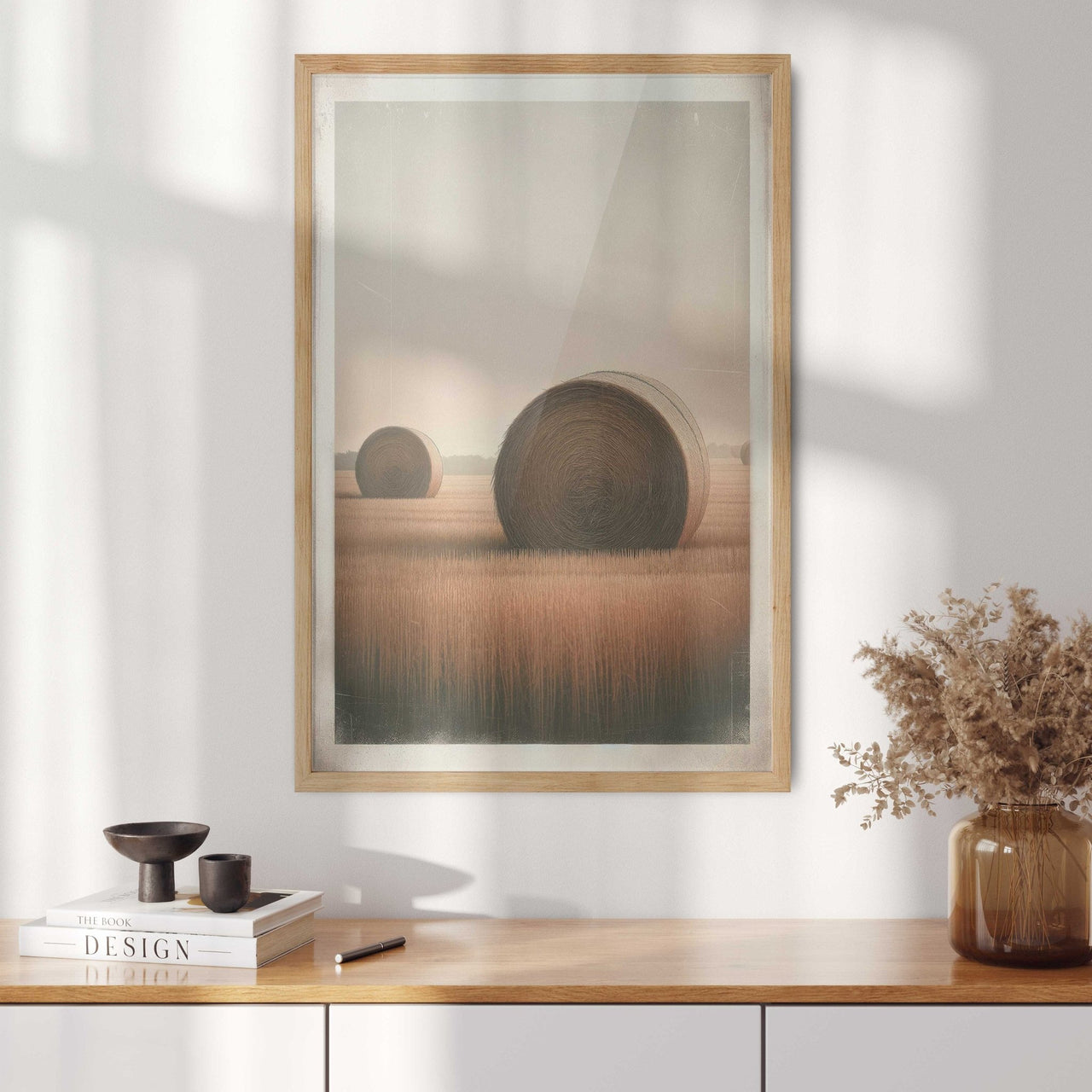 Hay Bales Wall Art – Farmhouse Kitchen Print