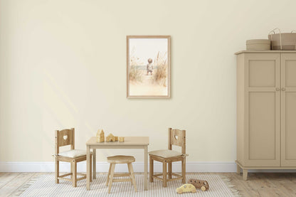 Beach Nursery Art, Coastal Room Decor, Toddler Girl Portrait - WildfieldPrints