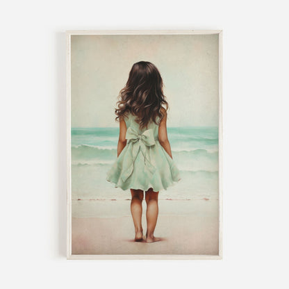 Beach Nursery Decor, Girly Wall Art, Little Girl Adventure Print - WildfieldPrints