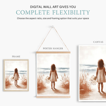 Beach Nursery Decor, Ocean Theme Wall Art, Cute Girl's Room Decor - WildfieldPrints