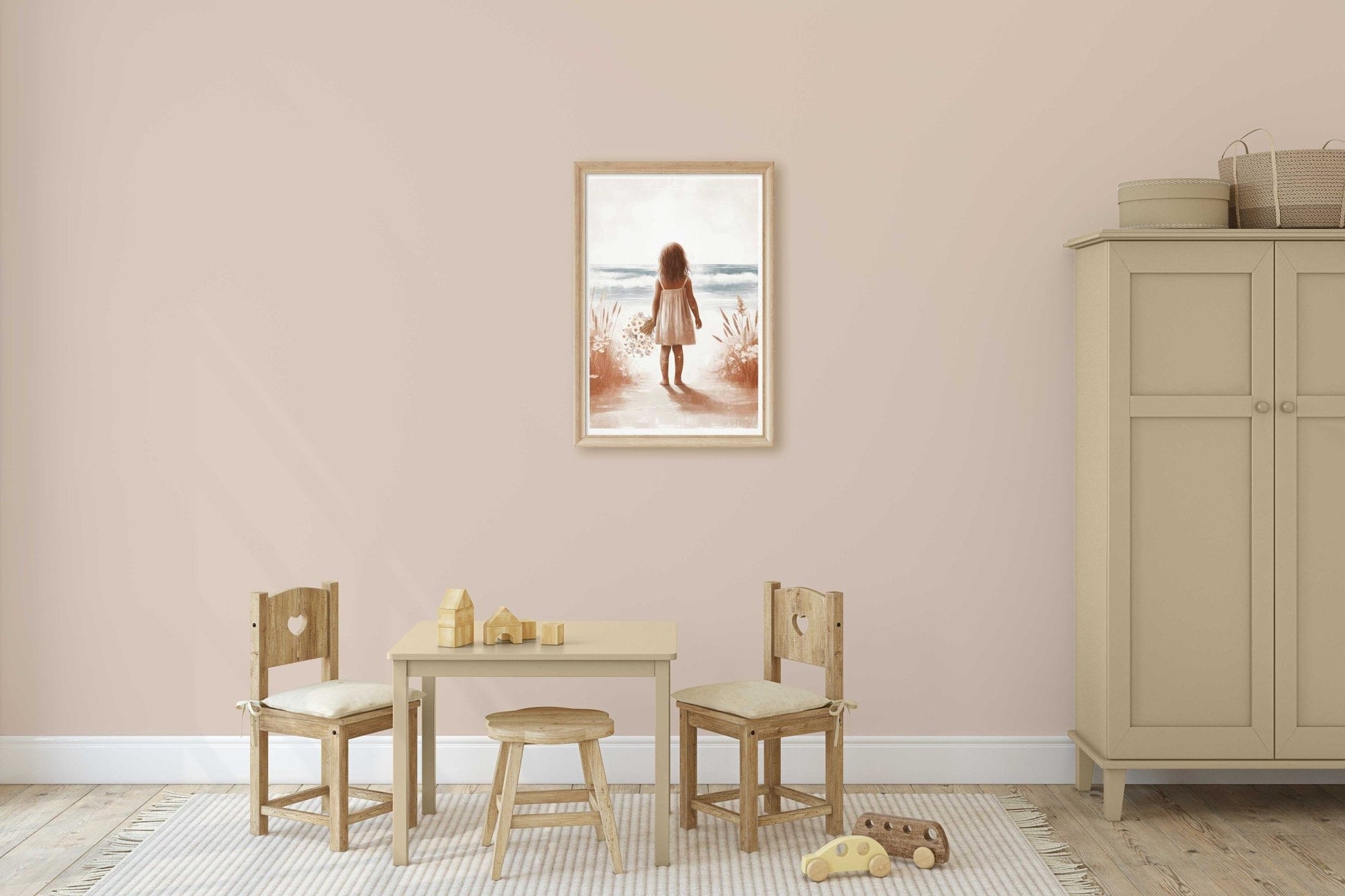 Beach Nursery Decor, Ocean Theme Wall Art, Cute Girl's Room Decor - WildfieldPrints