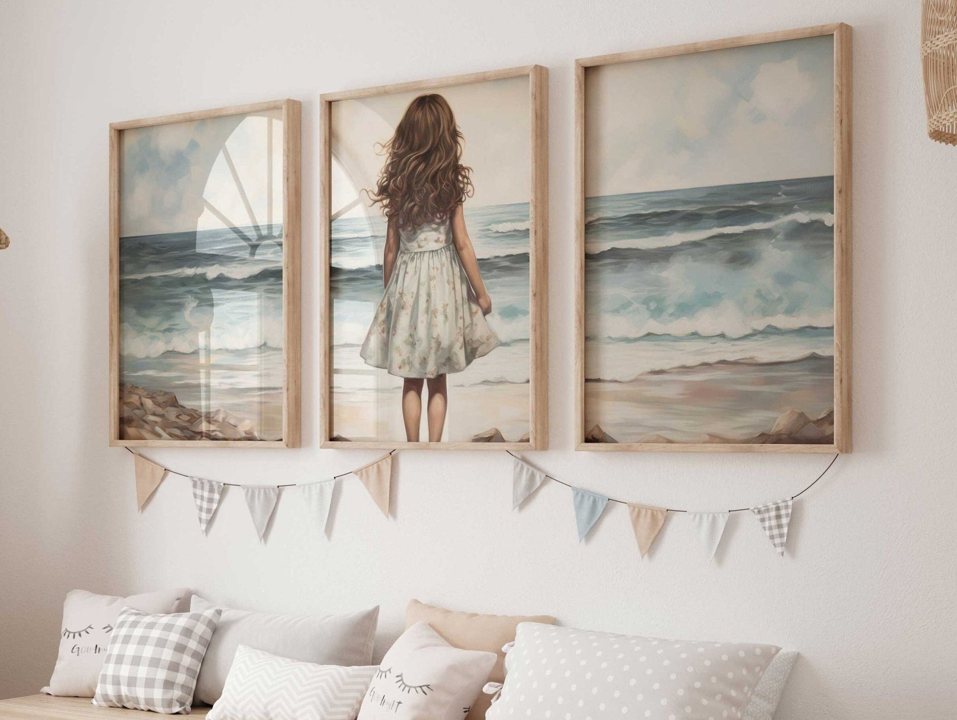Beach Nursery Decor, Ocean Wall Art, Girl Adventure Prints - WildfieldPrints