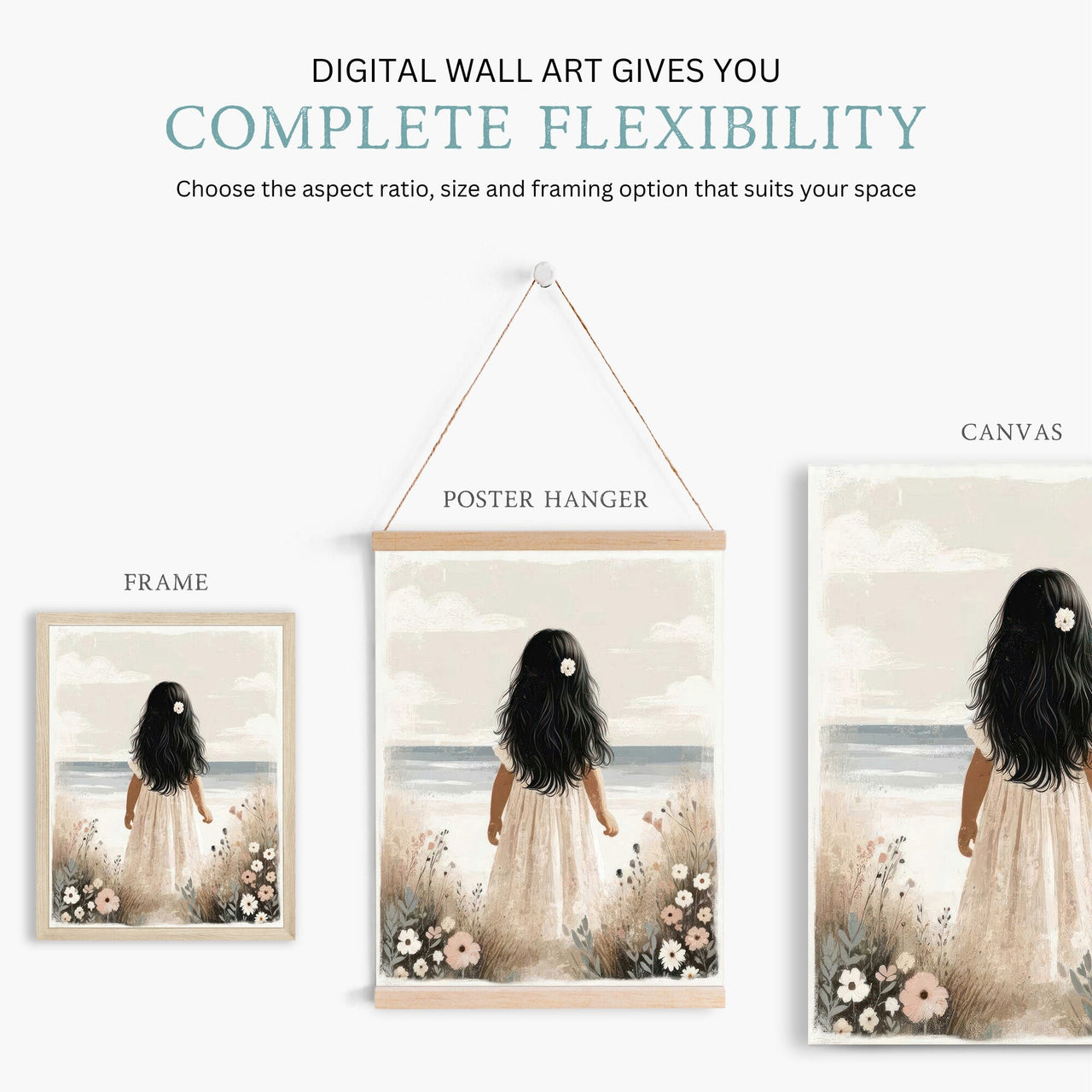 Beach Print – Coastal Girls Room Wall Art