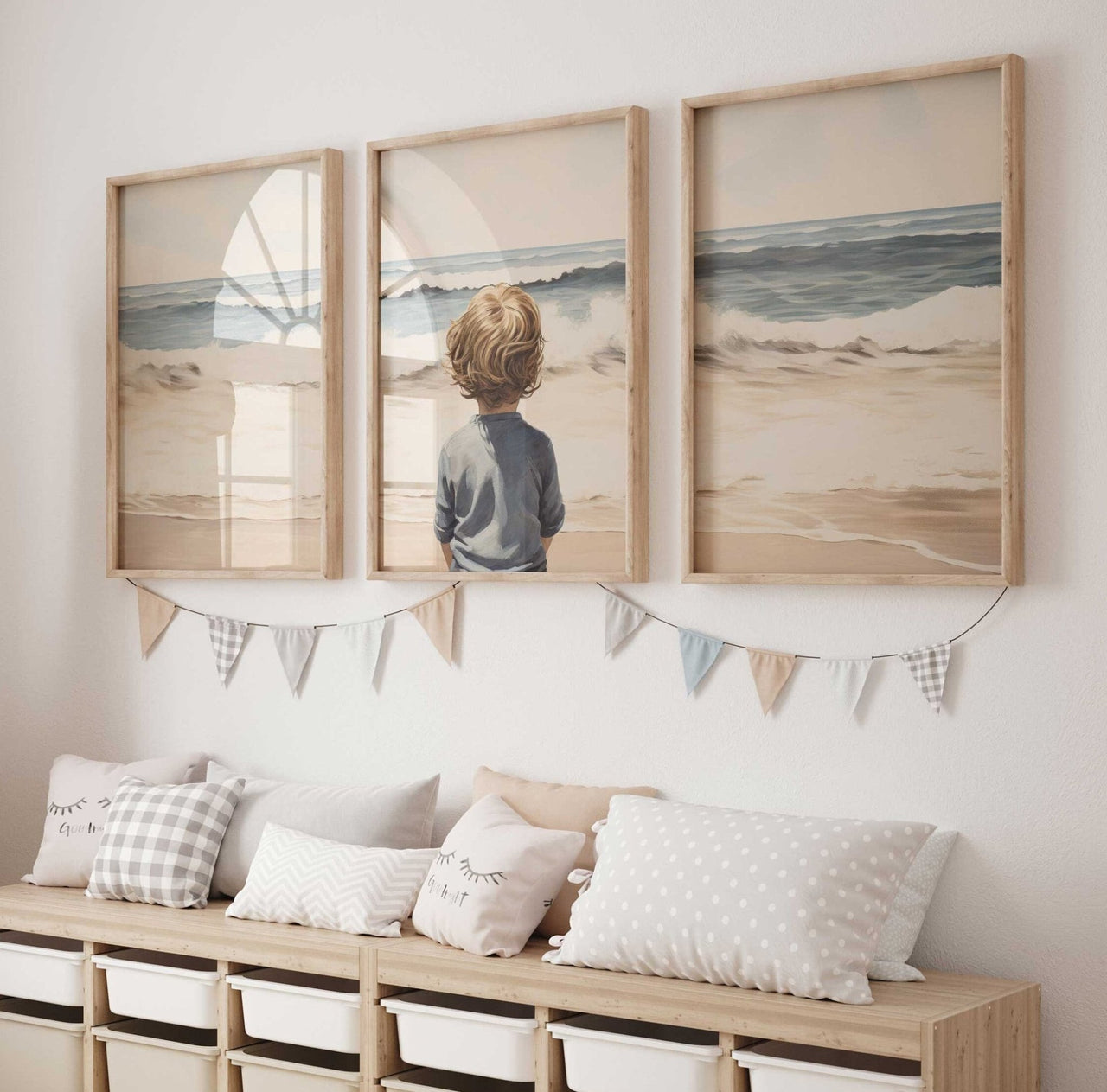 Ocean Wall Art – Coastal Boys Room Print • Set of 3