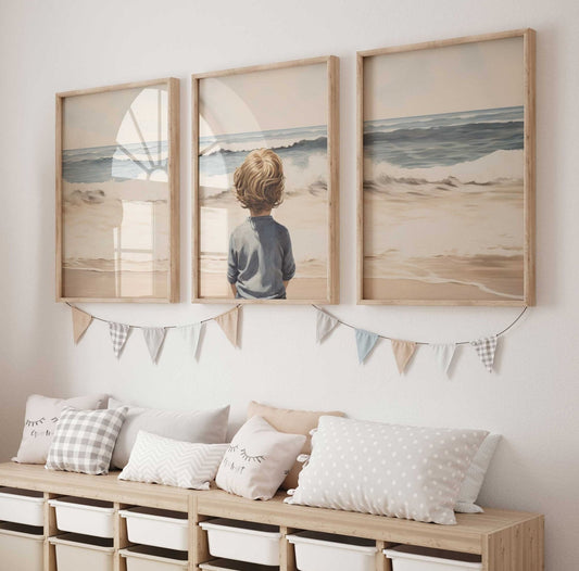 Beach Nursery Prints, Ocean Kids Wall Art, Boy Adventure Decor - WildfieldPrints