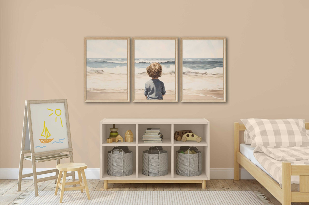 Ocean Wall Art – Coastal Boys Room Print • Set of 3
