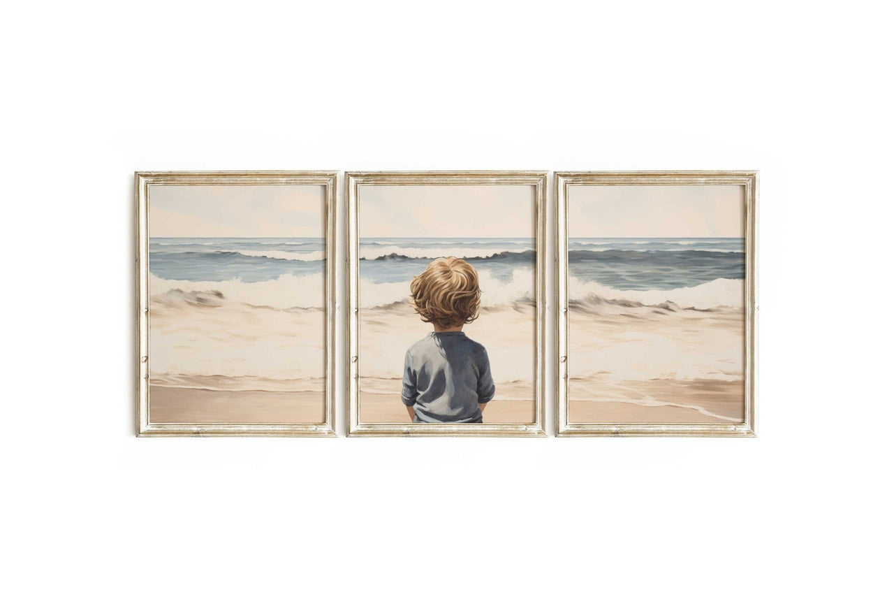 Ocean Wall Art – Coastal Boys Room Print • Set of 3