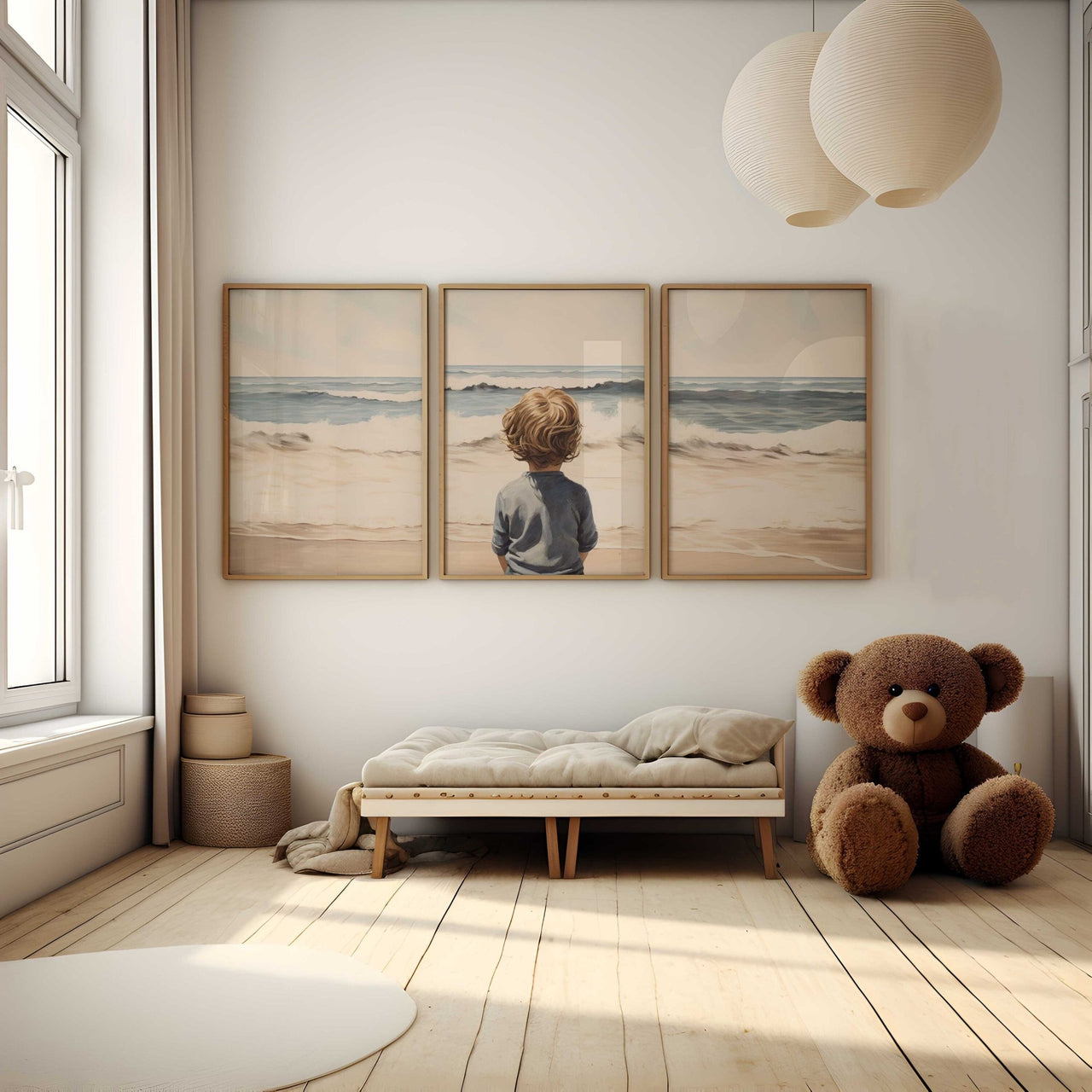 Ocean Wall Art – Coastal Boys Room Print • Set of 3