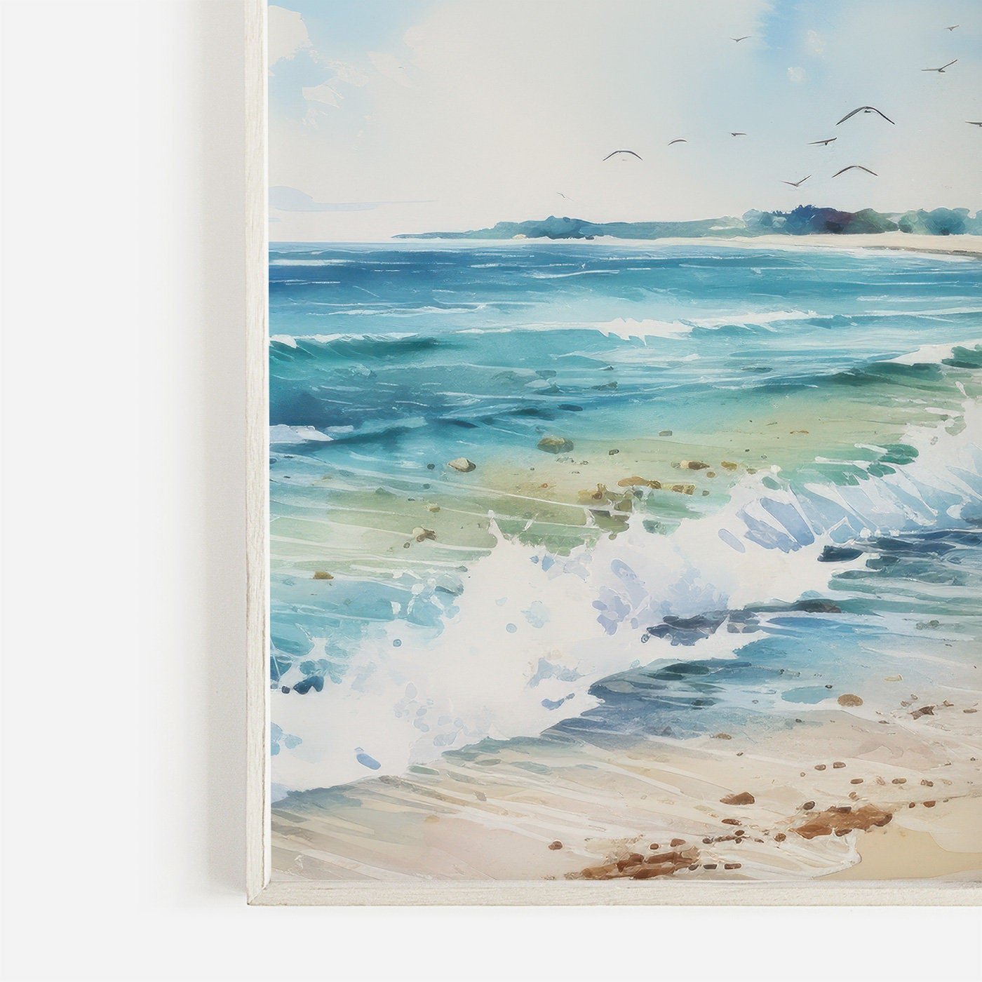 Beach Wall Art, Coastal Decor, Sea Paintings for Home, Ocean Prints - WildfieldPrints