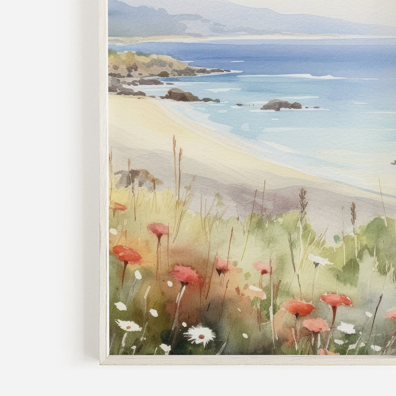 Coastal Flower Wall Art – Floral Girls Room Print • Set of 3