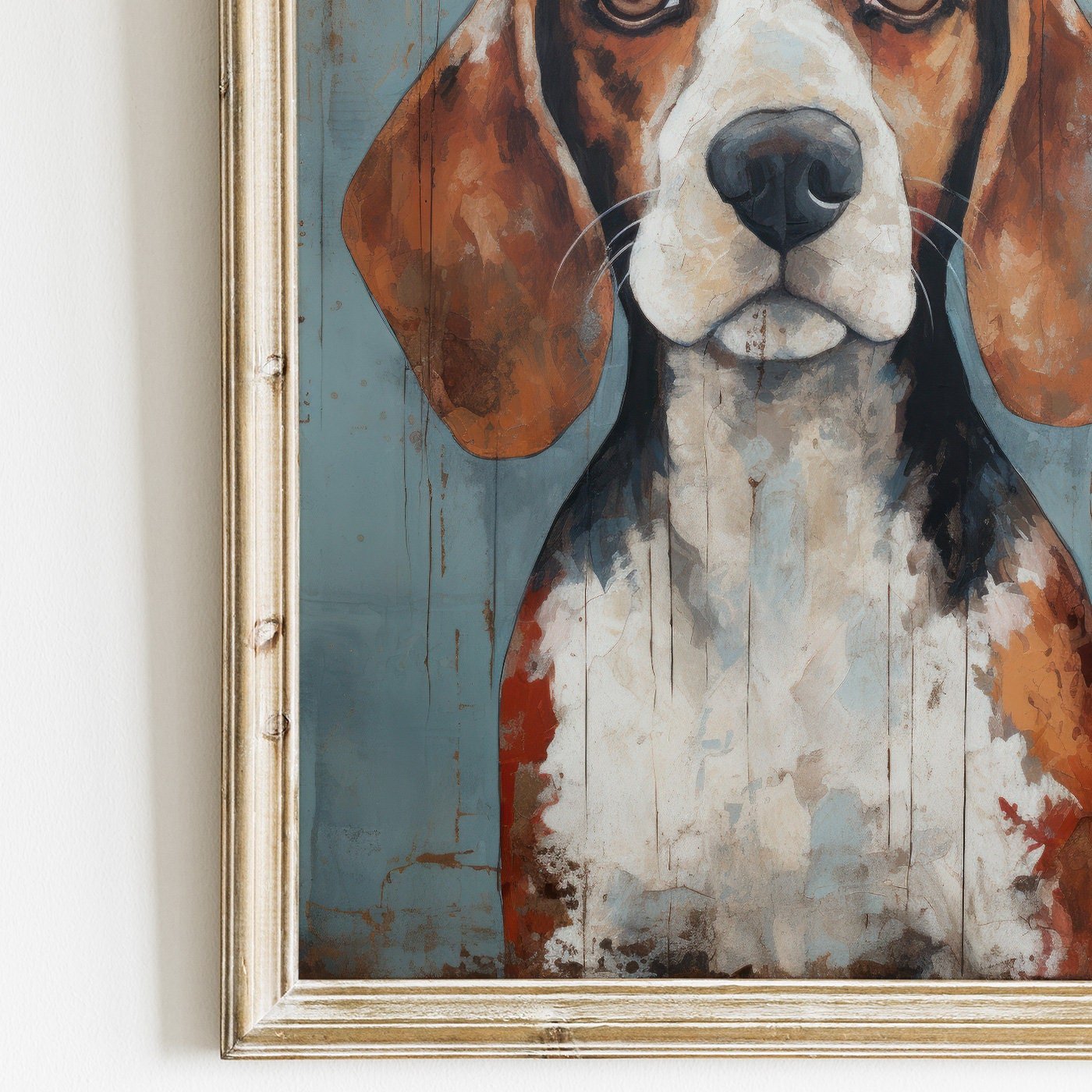 Beagle Print, Vintage Dog Wall Art, Rustic Decor for Dog Lovers - WildfieldPrints