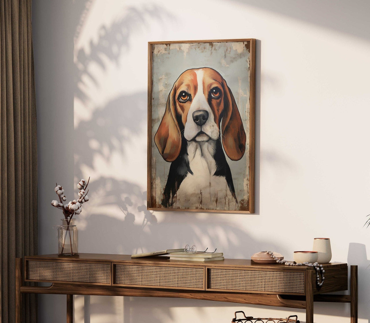 Beagle Wall Art – Dog Print for Living Room