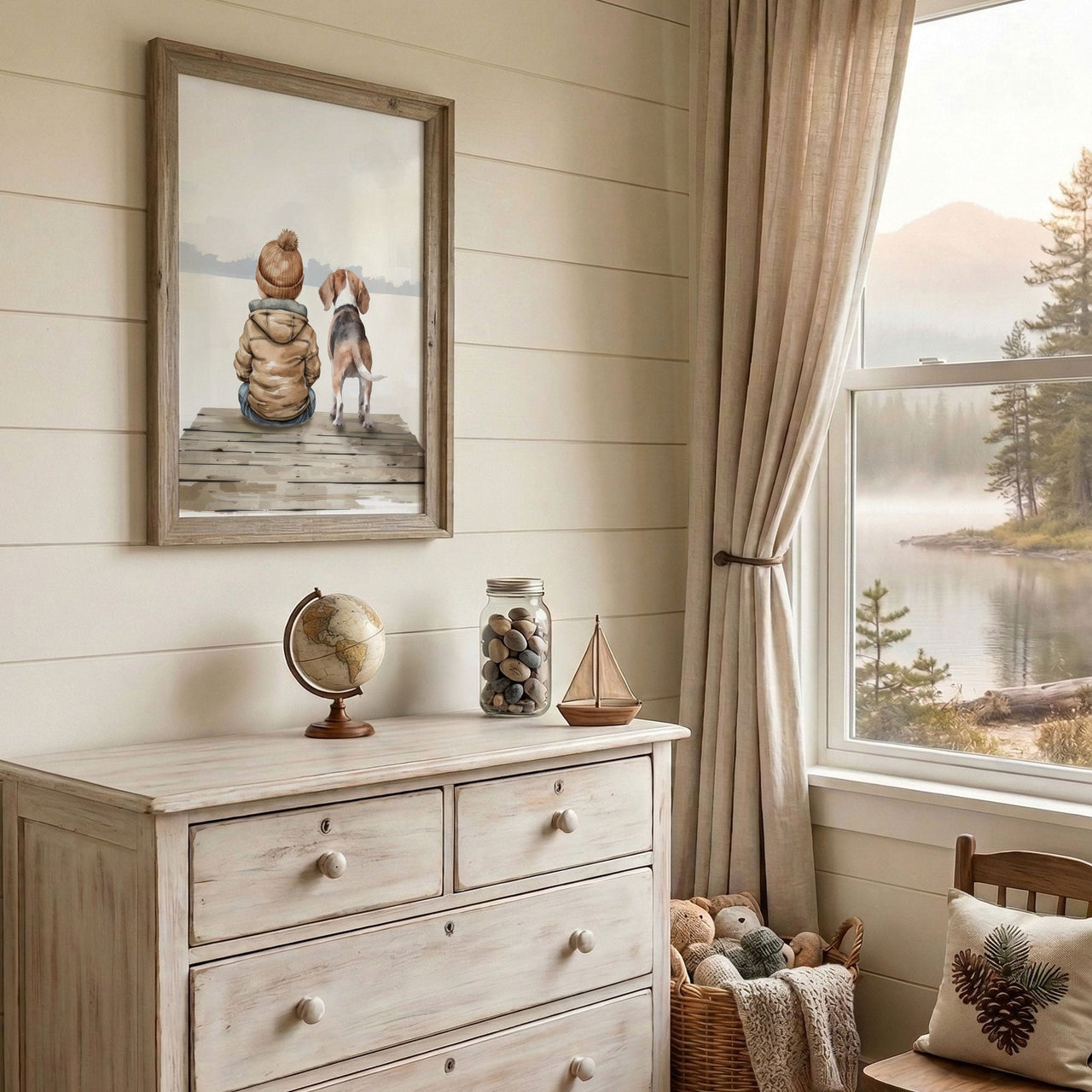 Beagle Wall Art – Dog Boys Room Print