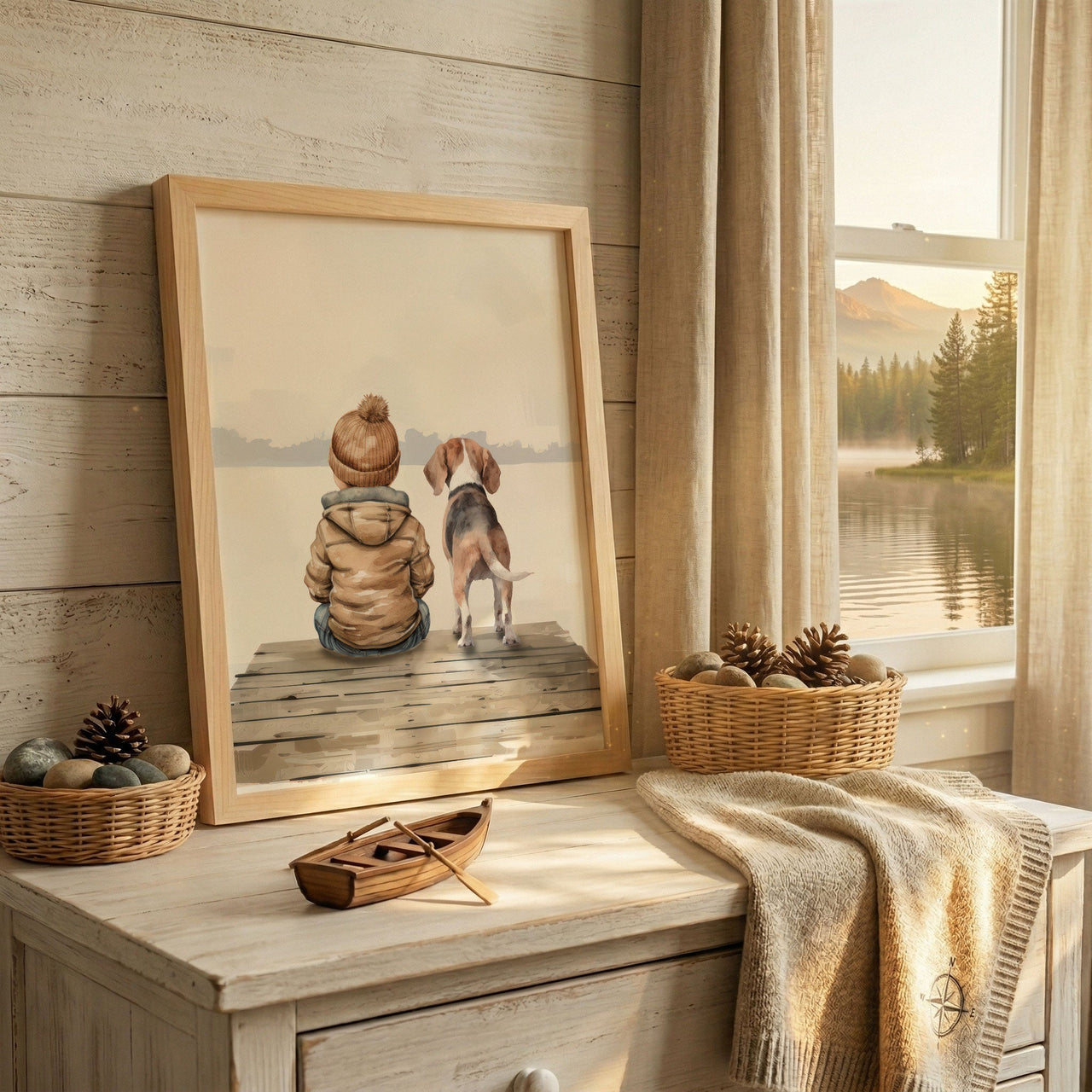 Beagle Wall Art – Dog Boys Room Print