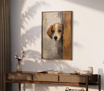 Beagle Wall Art, Vintage Puppy Decor, Adorable Animal Print - WildfieldPrints
