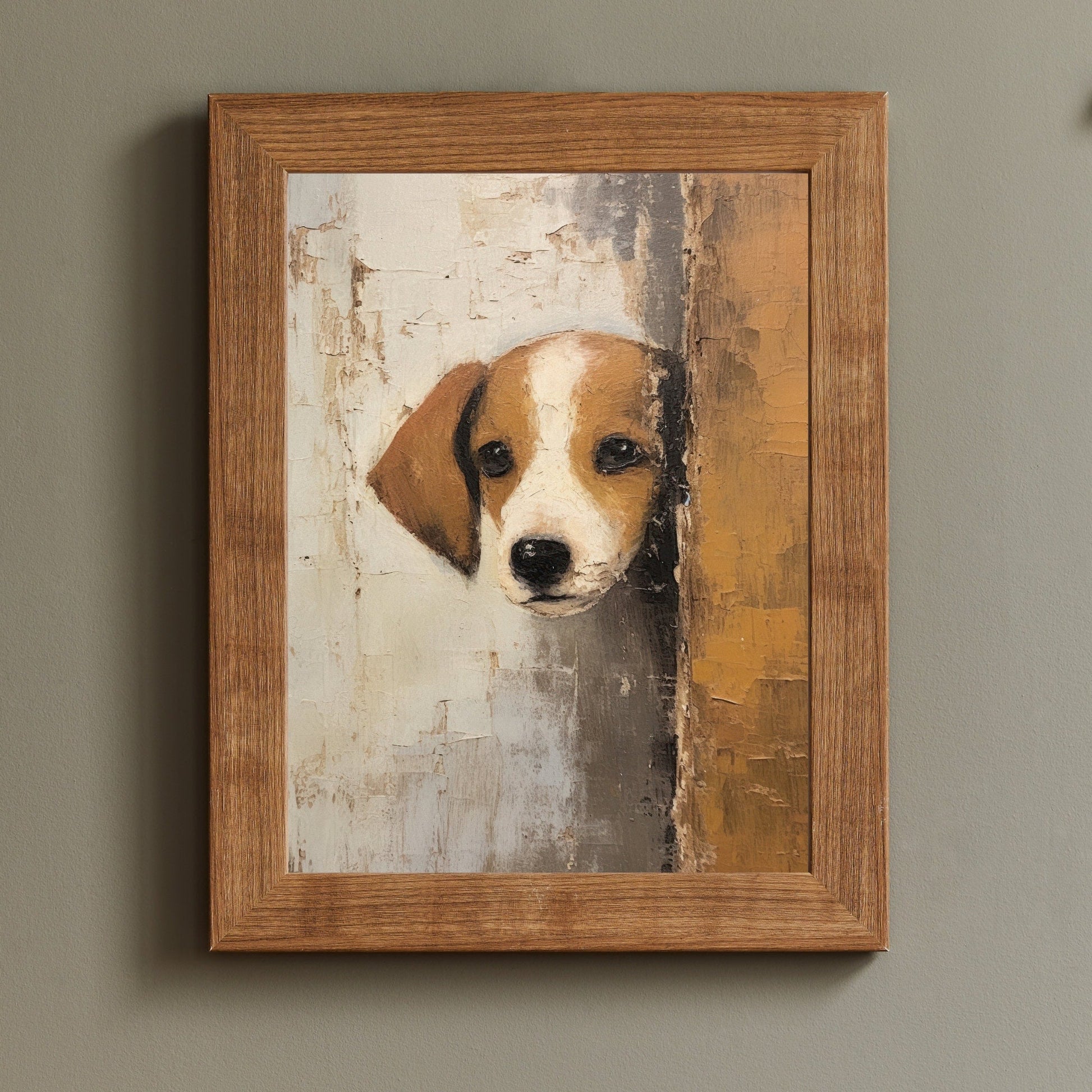 Beagle Wall Art, Vintage Puppy Decor, Adorable Animal Print - WildfieldPrints