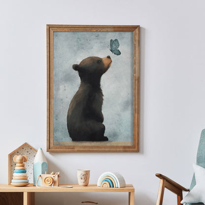 Bear Nursery Decor, Adorable Animal Wall Art, Neutral Baby Room Decor - WildfieldPrints