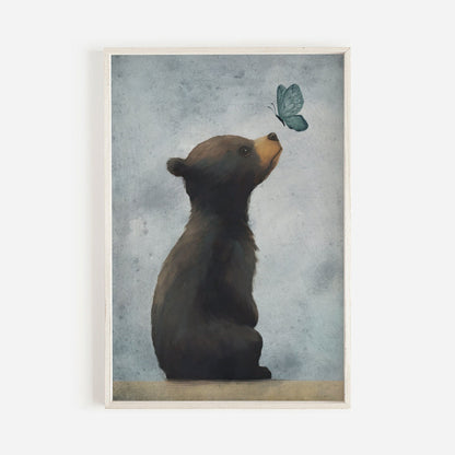 Bear Nursery Decor, Adorable Animal Wall Art, Neutral Baby Room Decor - WildfieldPrints