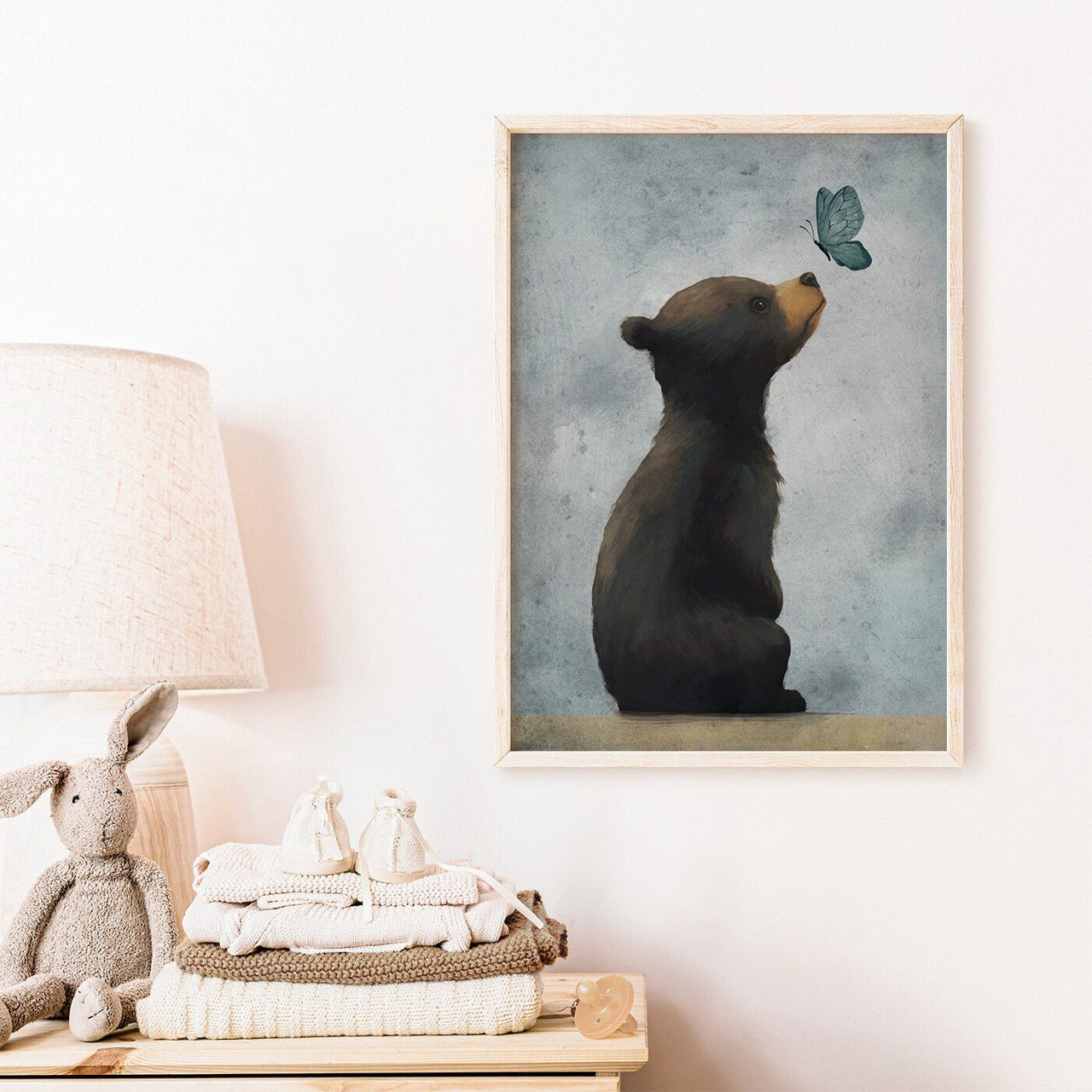 Brown Bear Wall Art – Animal Nursery Print