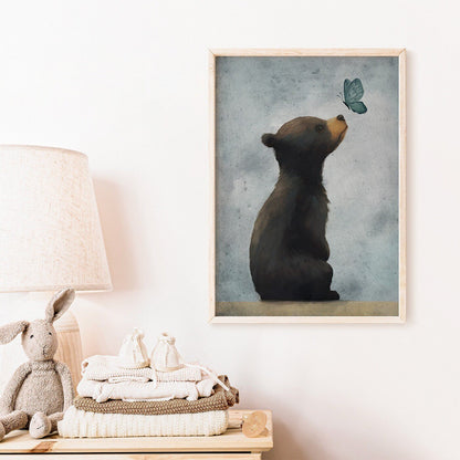 Bear Nursery Decor, Adorable Animal Wall Art, Neutral Baby Room Decor - WildfieldPrints