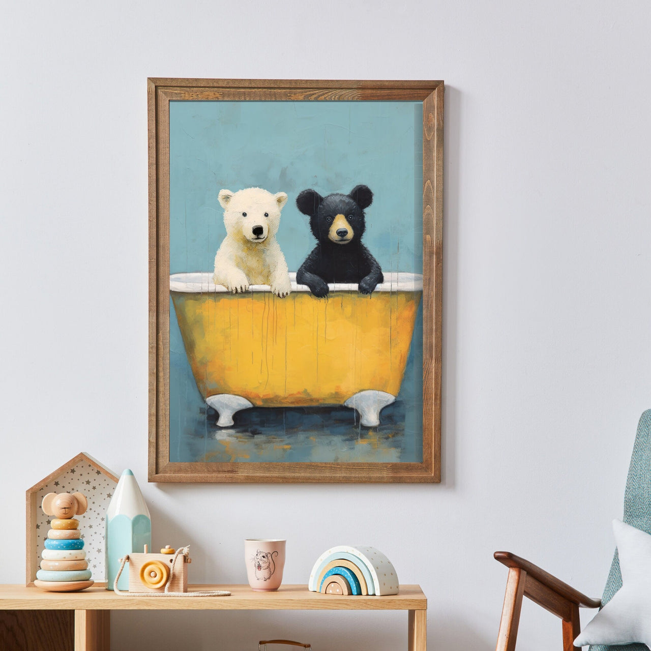 Bear Wall Art – Animal Nursery Print
