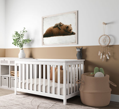 Bear Nursery Decor, Forest Animal Wall Art, Rustic Kids Room Decor - WildfieldPrints