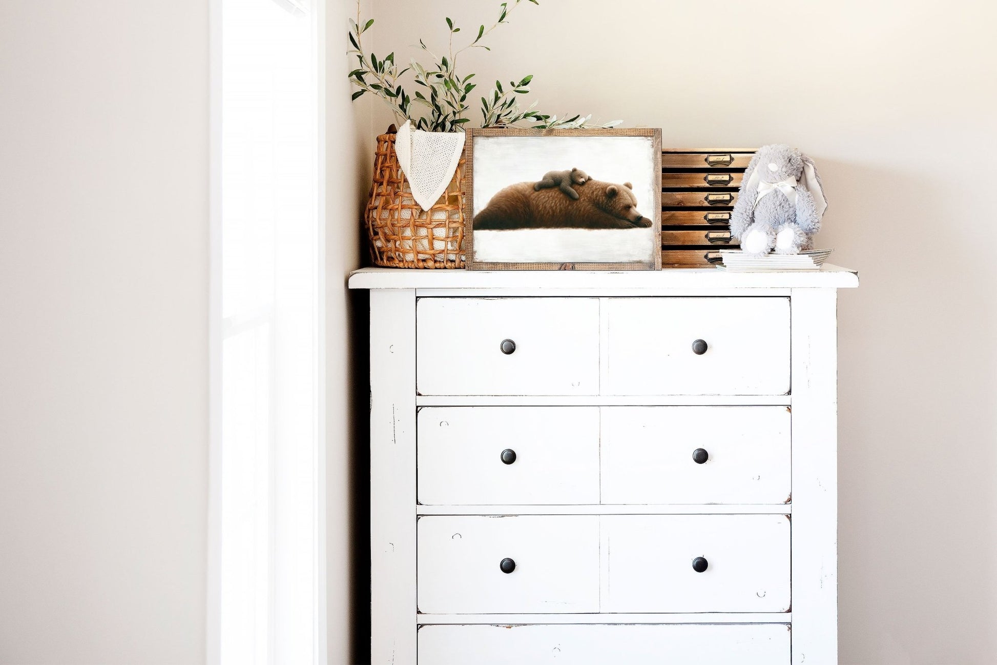 Bear Nursery Decor, Forest Animal Wall Art, Rustic Kids Room Decor - WildfieldPrints