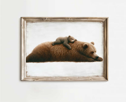 Bear Nursery Decor, Forest Animal Wall Art, Rustic Kids Room Decor - WildfieldPrints