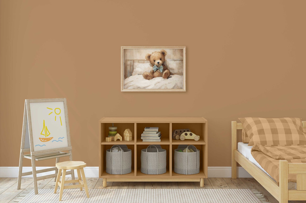 Vintage Teddy Bear Wall Art – Animal Nursery Print