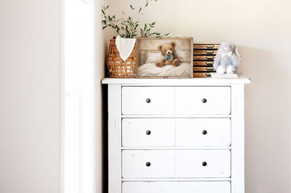 Bear Nursery Decor, Vintage Teddy Bear Print, Rustic Baby Room Art - WildfieldPrints