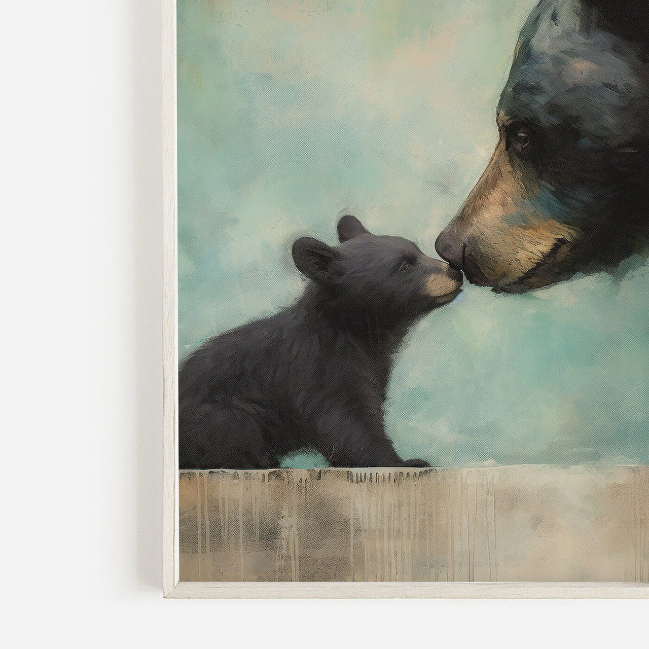 Mama Bear Wall Art – Animal Nursery Decor for Kids Room