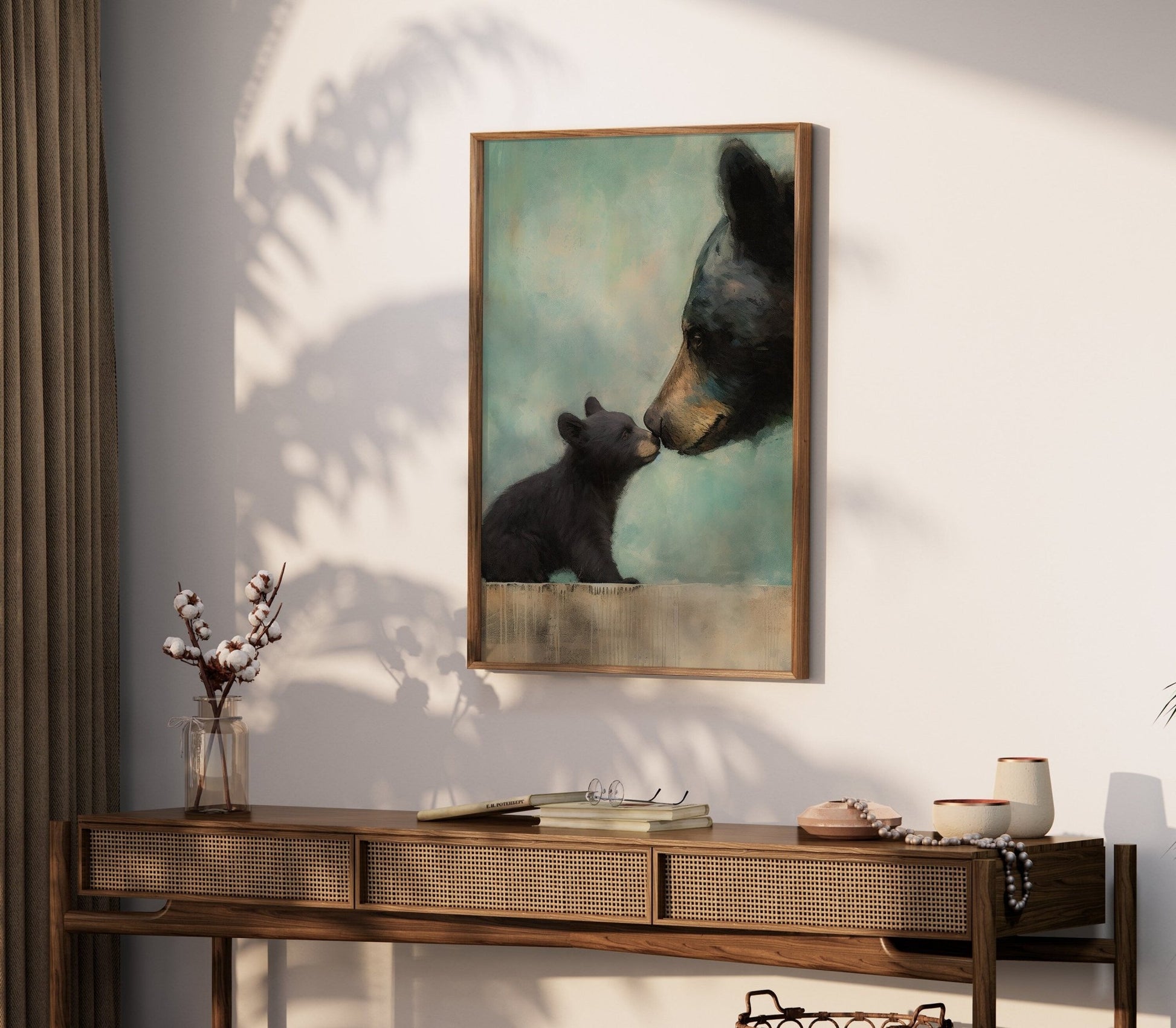 Bear Nursery Print, Vintage Animal Wall Decor, Cute Kids Room Art - WildfieldPrints