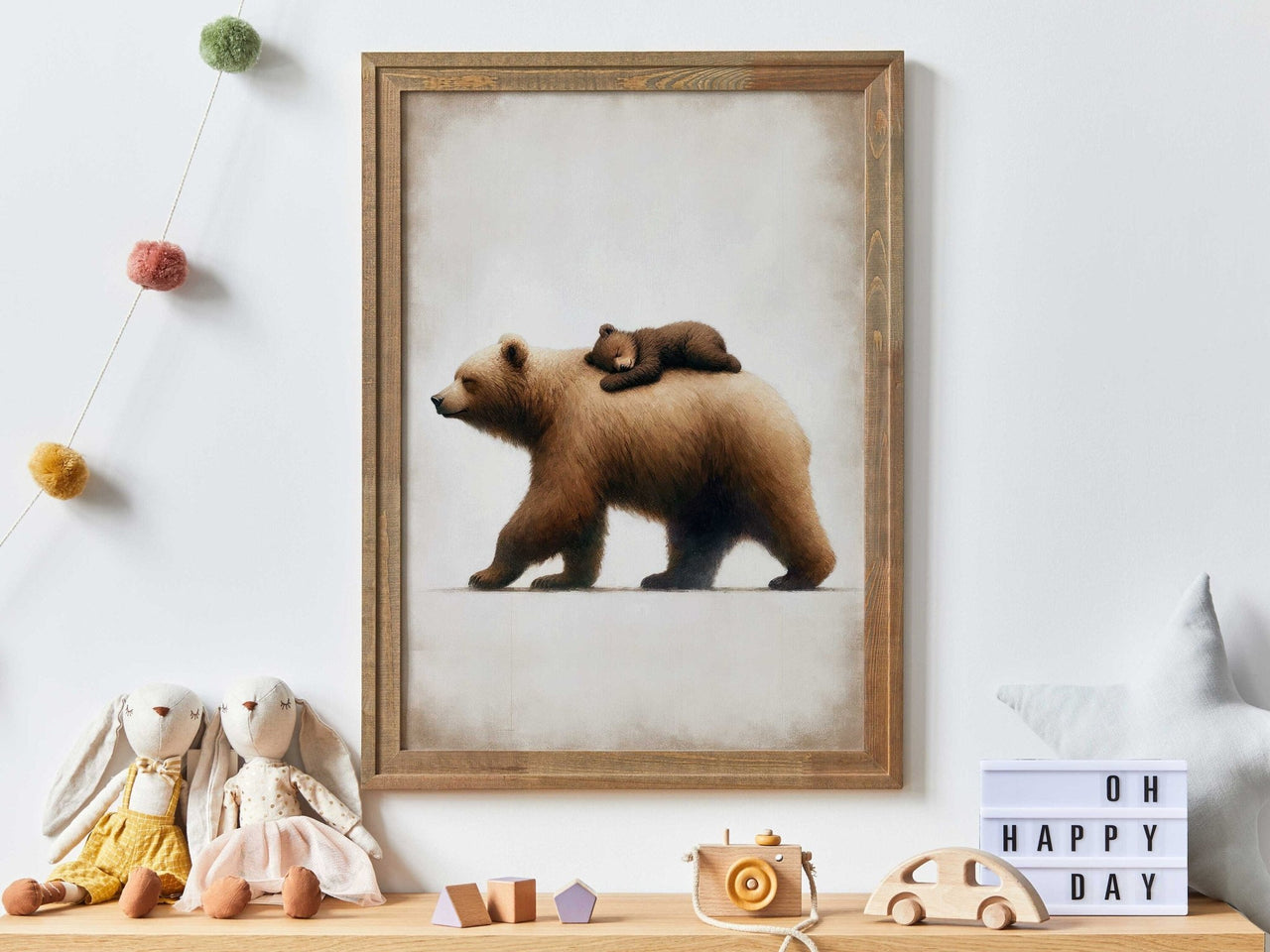 Bear Wall Art – Animal Nursery Print