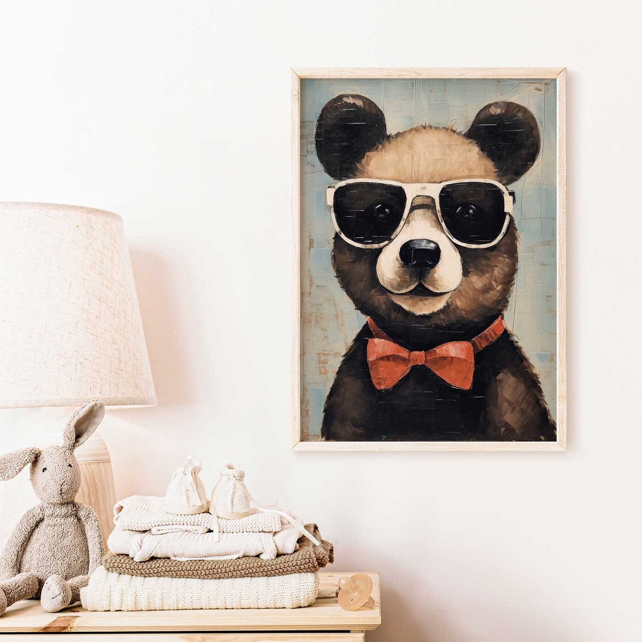 Bear Wall Art – Animal Boys Room Print