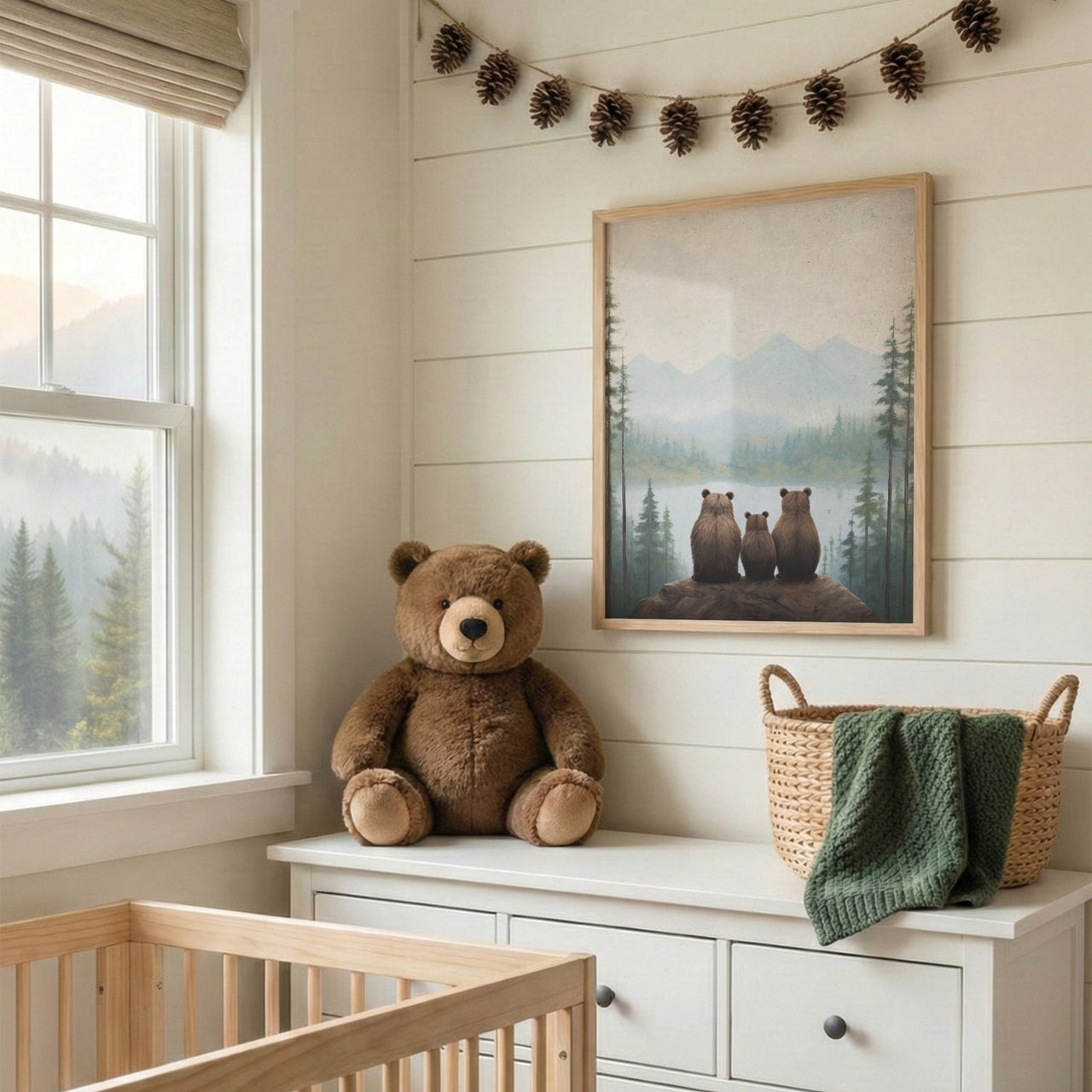 Bear Wall Art – Woodland Kids Room Decor