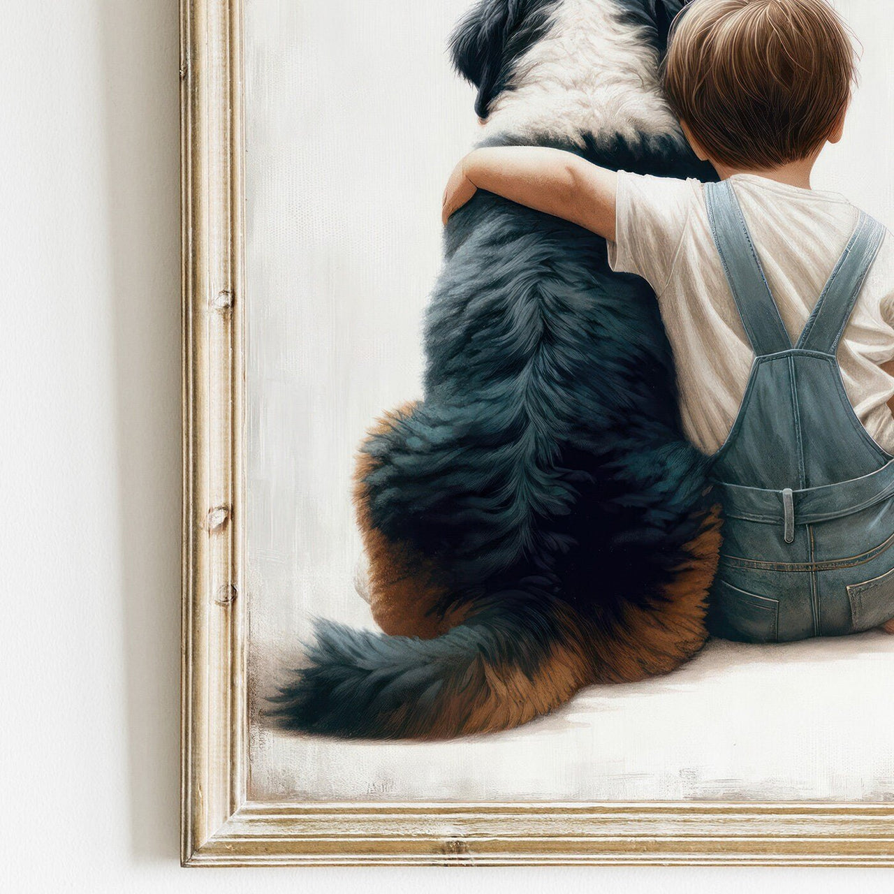 Bernese Mountain Dog Wall Art – Animal Boys Nursery Print