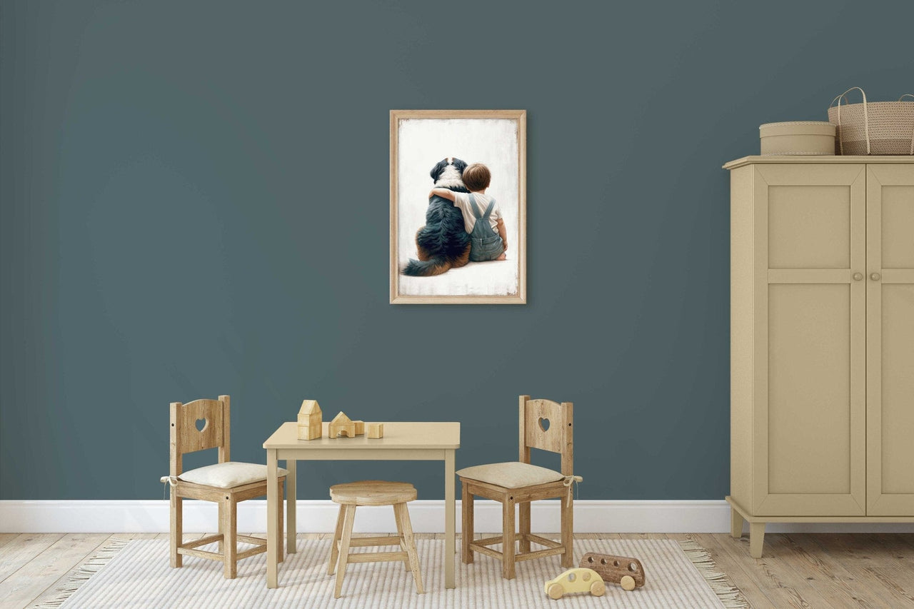 Bernese Mountain Dog Wall Art – Animal Boys Nursery Print