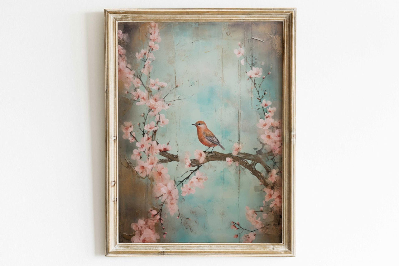 Red Bird Wall Art – Nature Boys Room Print