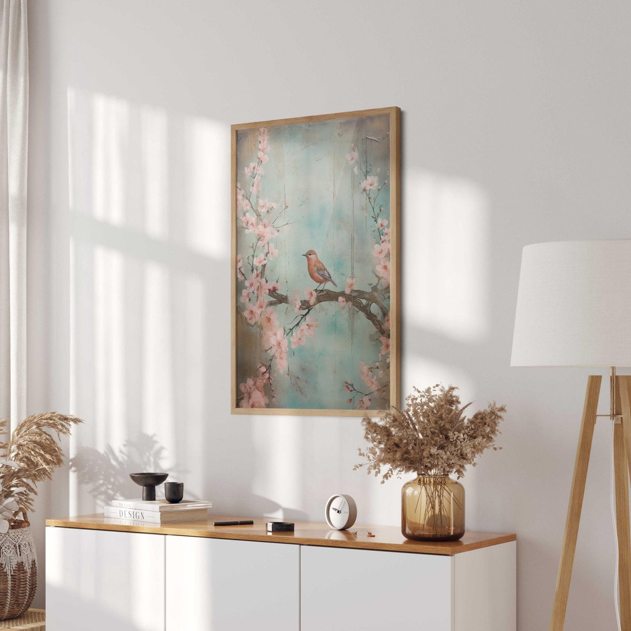Red Bird Wall Art – Nature Boys Room Print