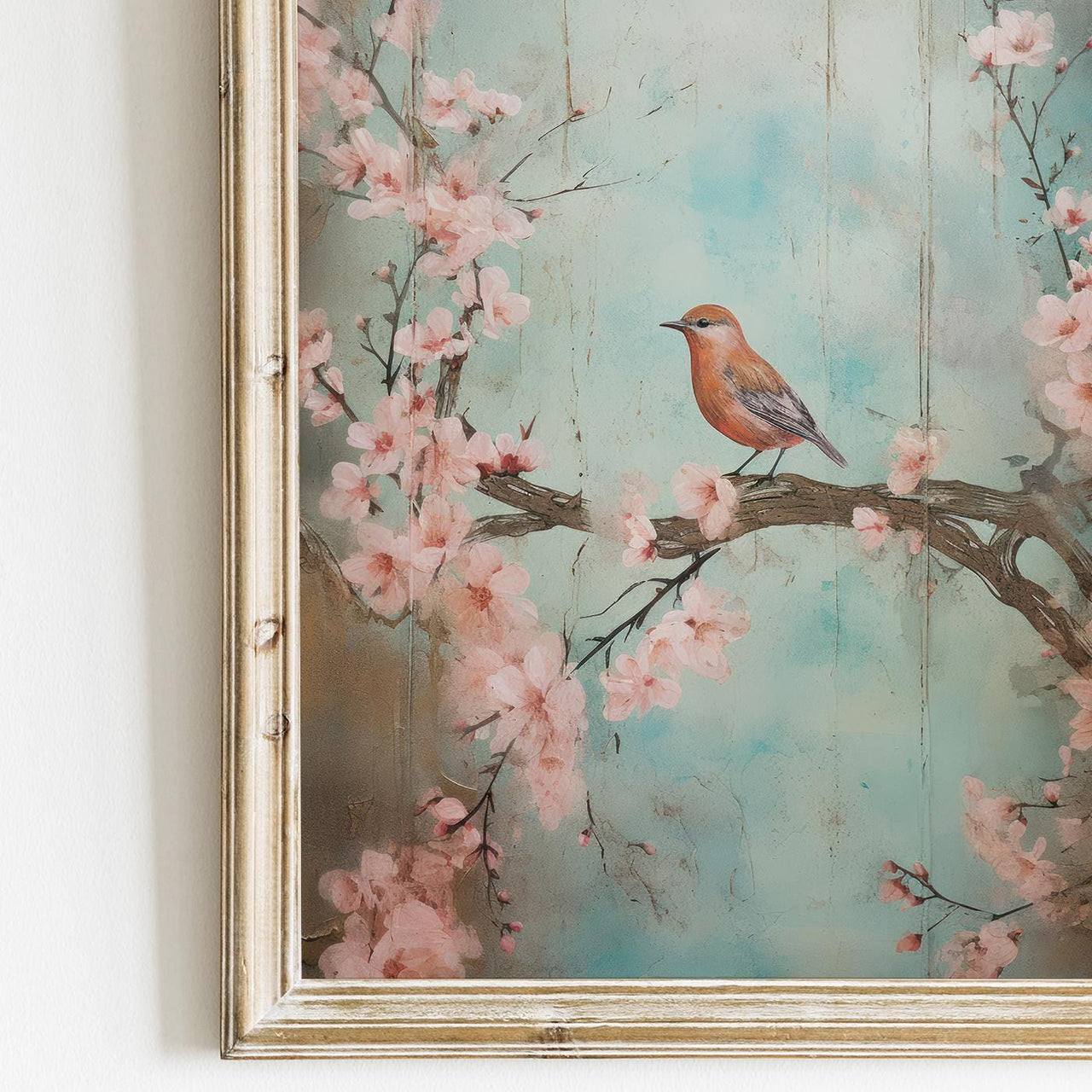 Red Bird Wall Art – Nature Boys Room Print