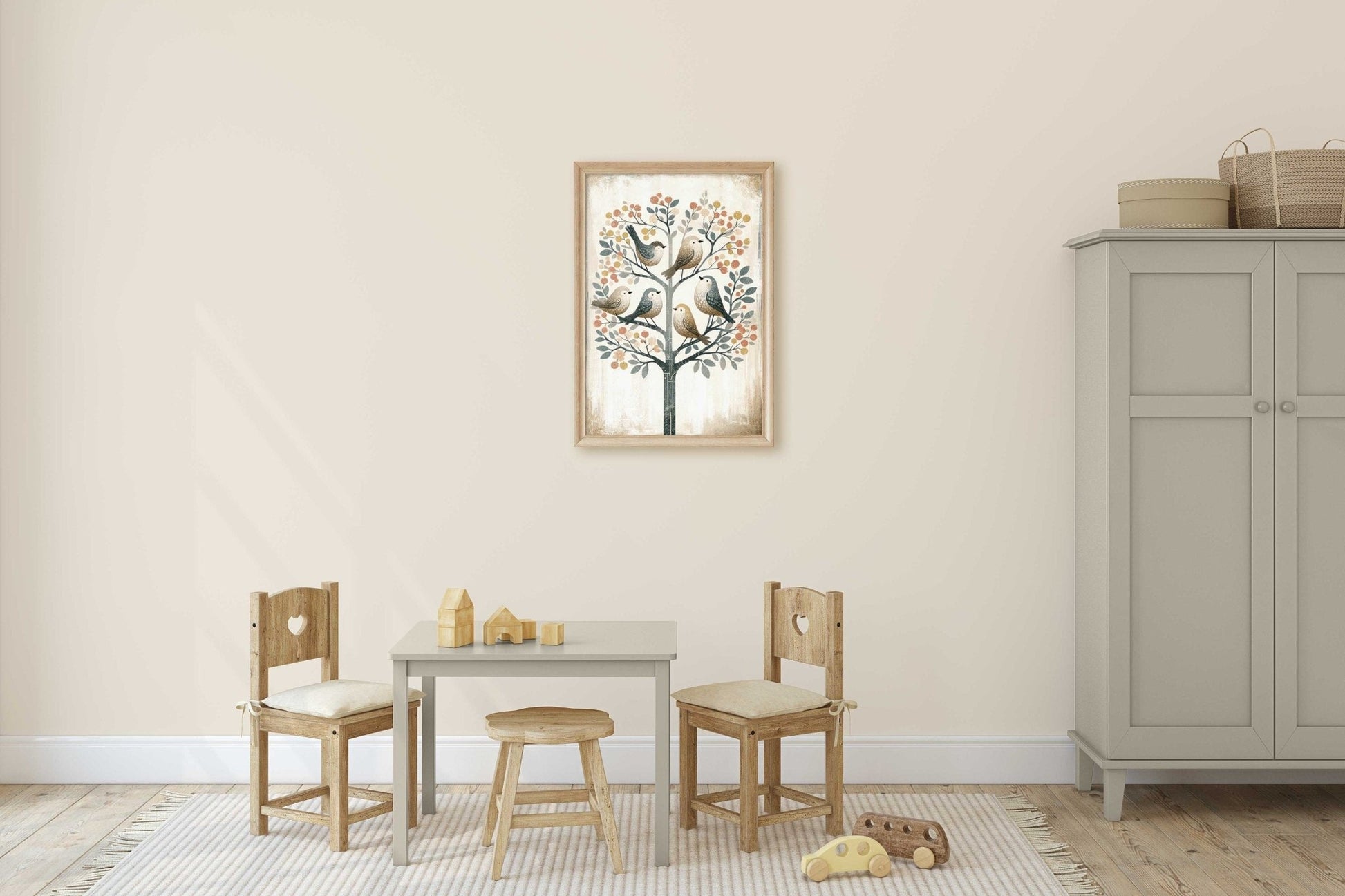 Bird Wall Art, Vintage Rustic Decor, Whimsical Nature Prints - WildfieldPrints
